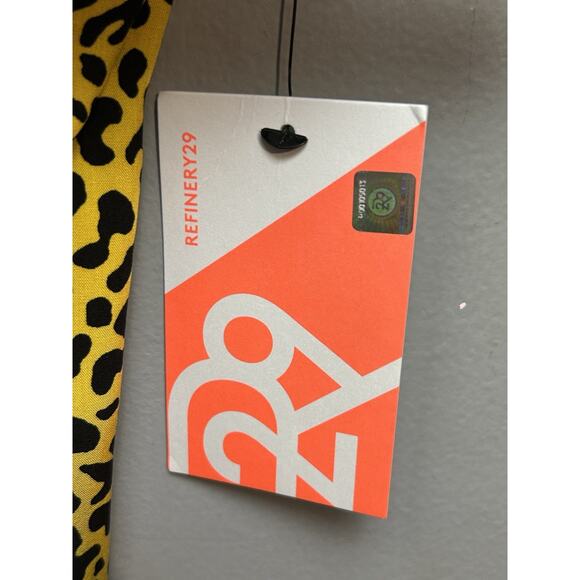 REFINERY‎ 29 animal printed poplin camisole Womens Plus size 2X Yellow Black NEW - Picture 5 of 10